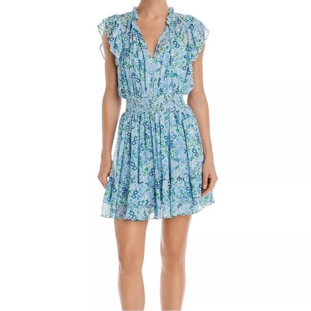 Shoshanna floral blue dress